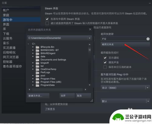 如何查看steam内截图 steamf12截图保存在哪个文件夹中