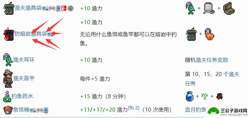 泰拉瑞亚钓鱼道具 泰拉瑞亚 钓鱼任务攻略
