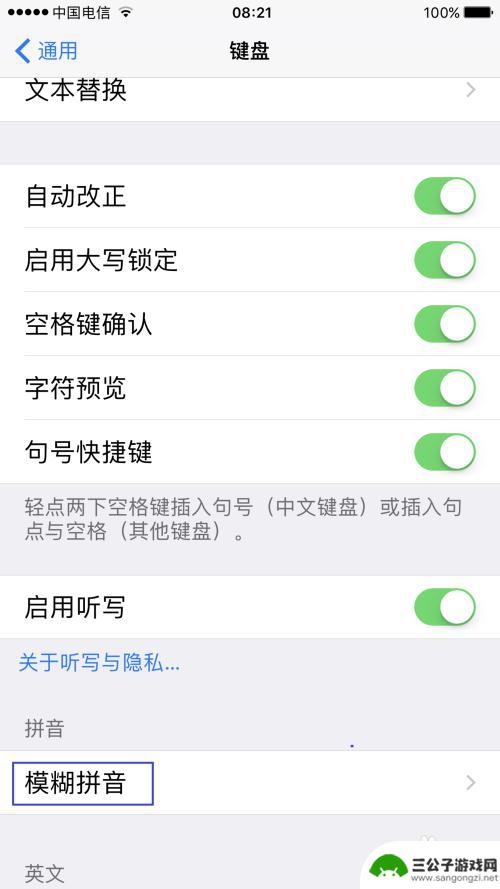 苹果手机键盘模糊怎么设置 iPhone怎么设置拼音输入模糊度