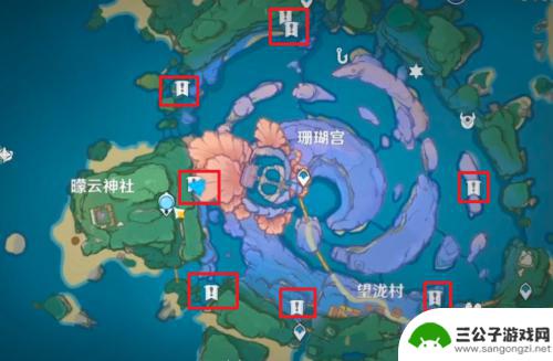 原神海祇岛印记位置 原神海祗岛怎么解开奇怪的标记位置