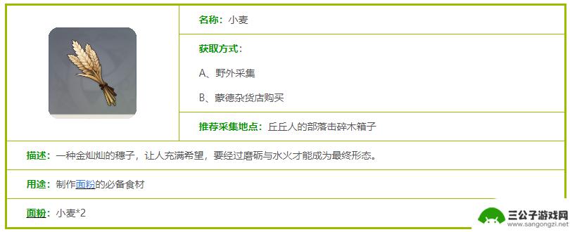 原神小麦哪里可以采集蒙德 原神小麦采集点在哪里