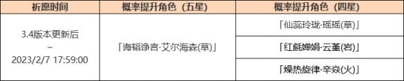 原神3.4池子时间 《原神》3.4卡池更新时间