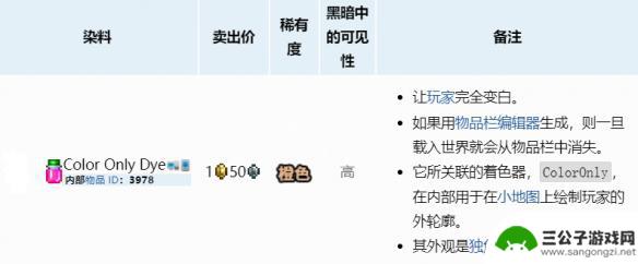 泰拉瑞亚稀有染料大全 《泰拉瑞亚》染料图鉴