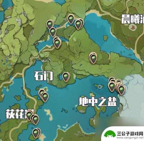 原神莲蓬采集分布图 原神莲蓬采集地图